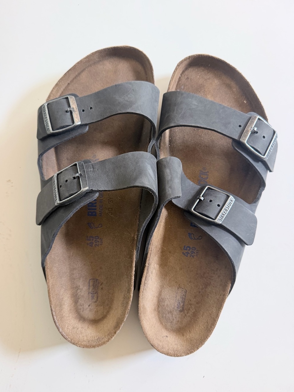 Birkenstock Arizona Soft Footbed Men's 12 EU 45 Gray Sandals